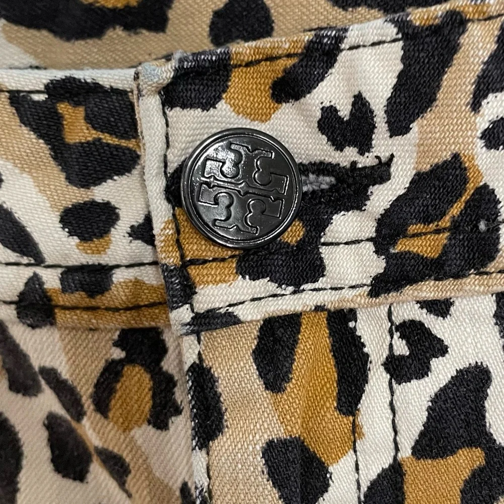 Tory Burch Leopard Print Super Skinny Jeans Size 27 - Picture 3 of 11